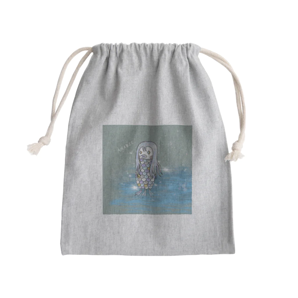 Hoshira Shiho 📎のアマビエ／カラー Mini Drawstring Bag