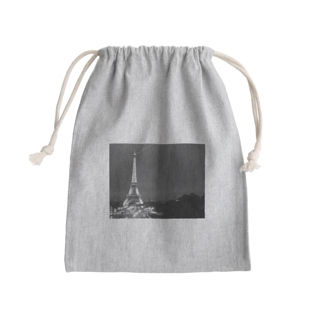 のめみのLast Night -La Tour Eiffel- Mini Drawstring Bag