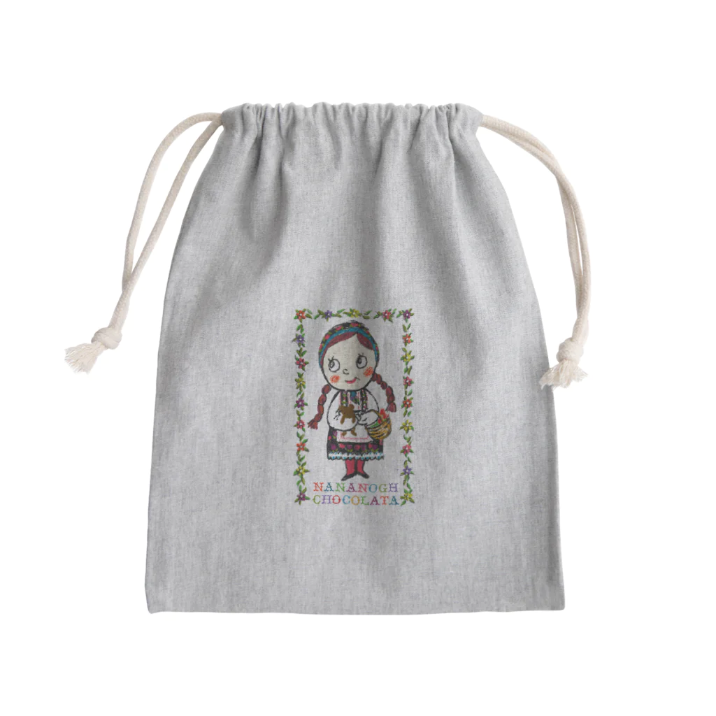 nananogh chocolataのおにんぎょう遊び　ロゴ Mini Drawstring Bag