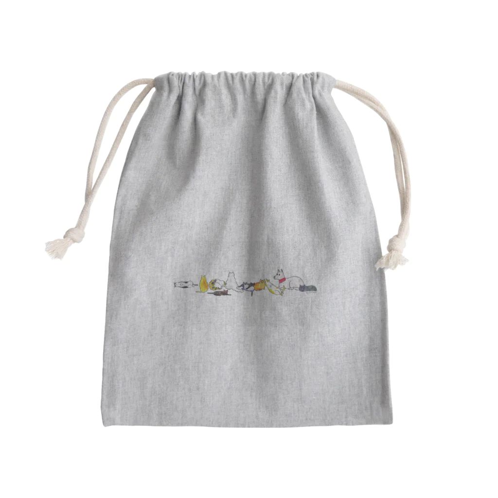 Photoshopの家族写真 Mini Drawstring Bag