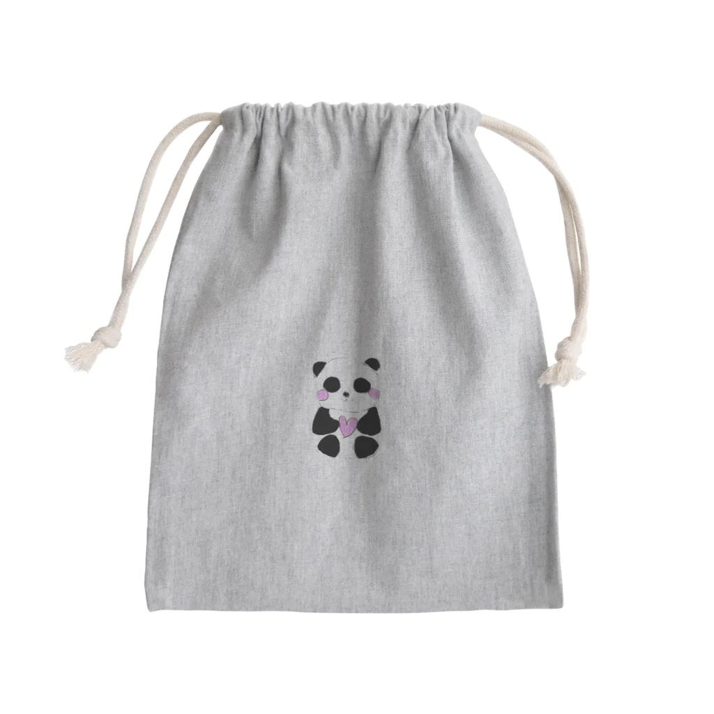 Japanese_NomadのPanda with love  Mini Drawstring Bag