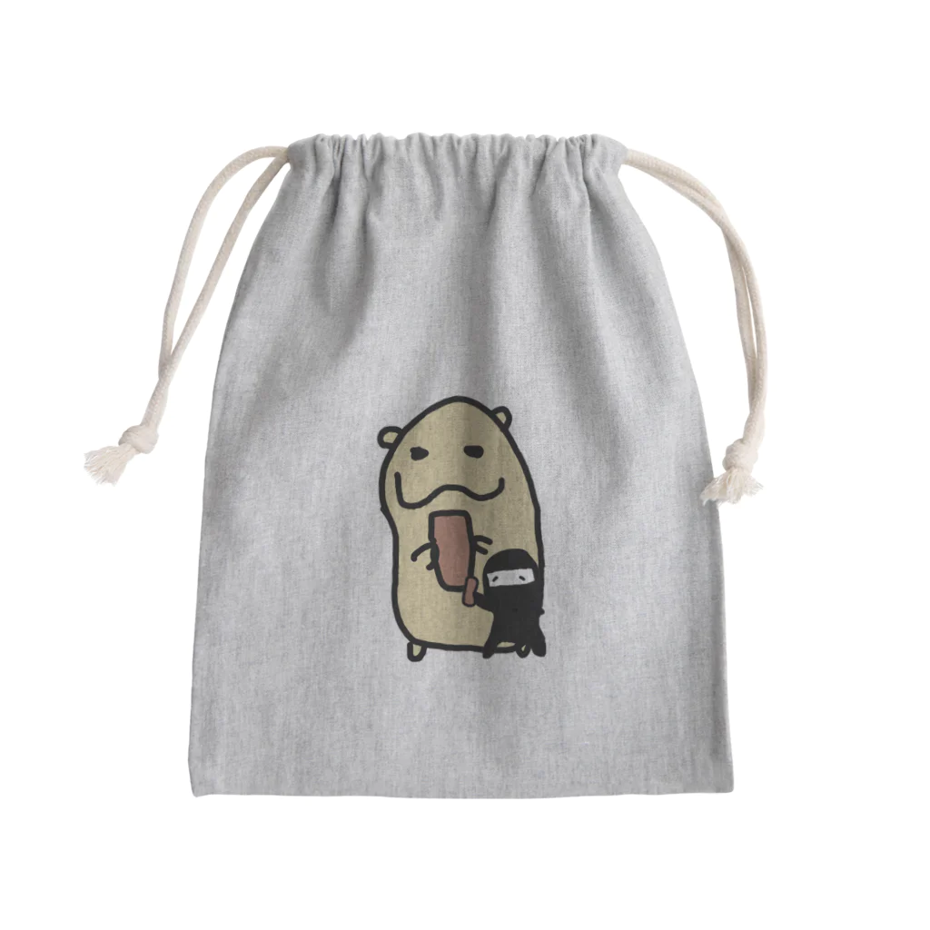 ダイナマイト87ねこ大商会のハムスターと忍法フィナンシェの術 Mini Drawstring Bag