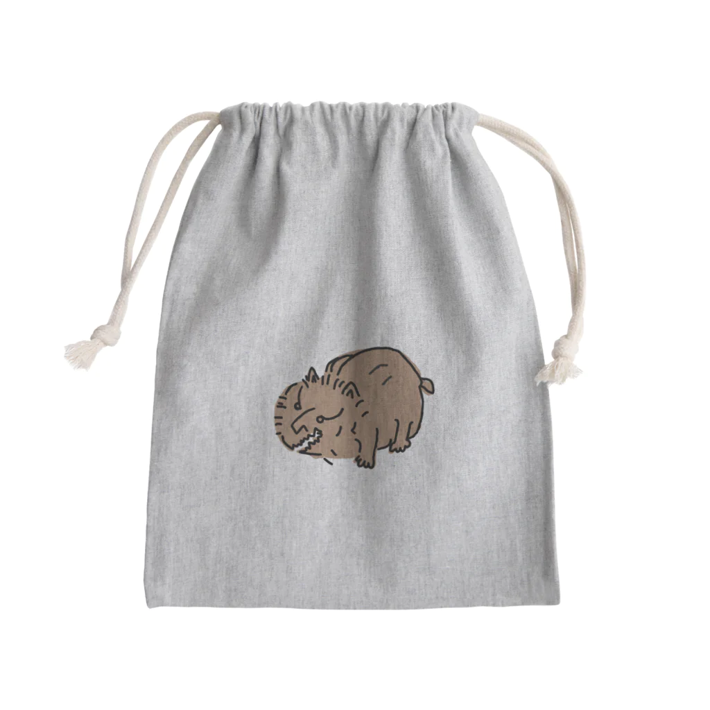 だいぷく。の画伯のくま。 Mini Drawstring Bag