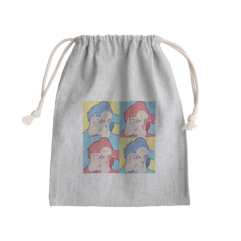 ヨシアキのスーツのお姉さん〜カメラのポーズ〜 Mini Drawstring Bag