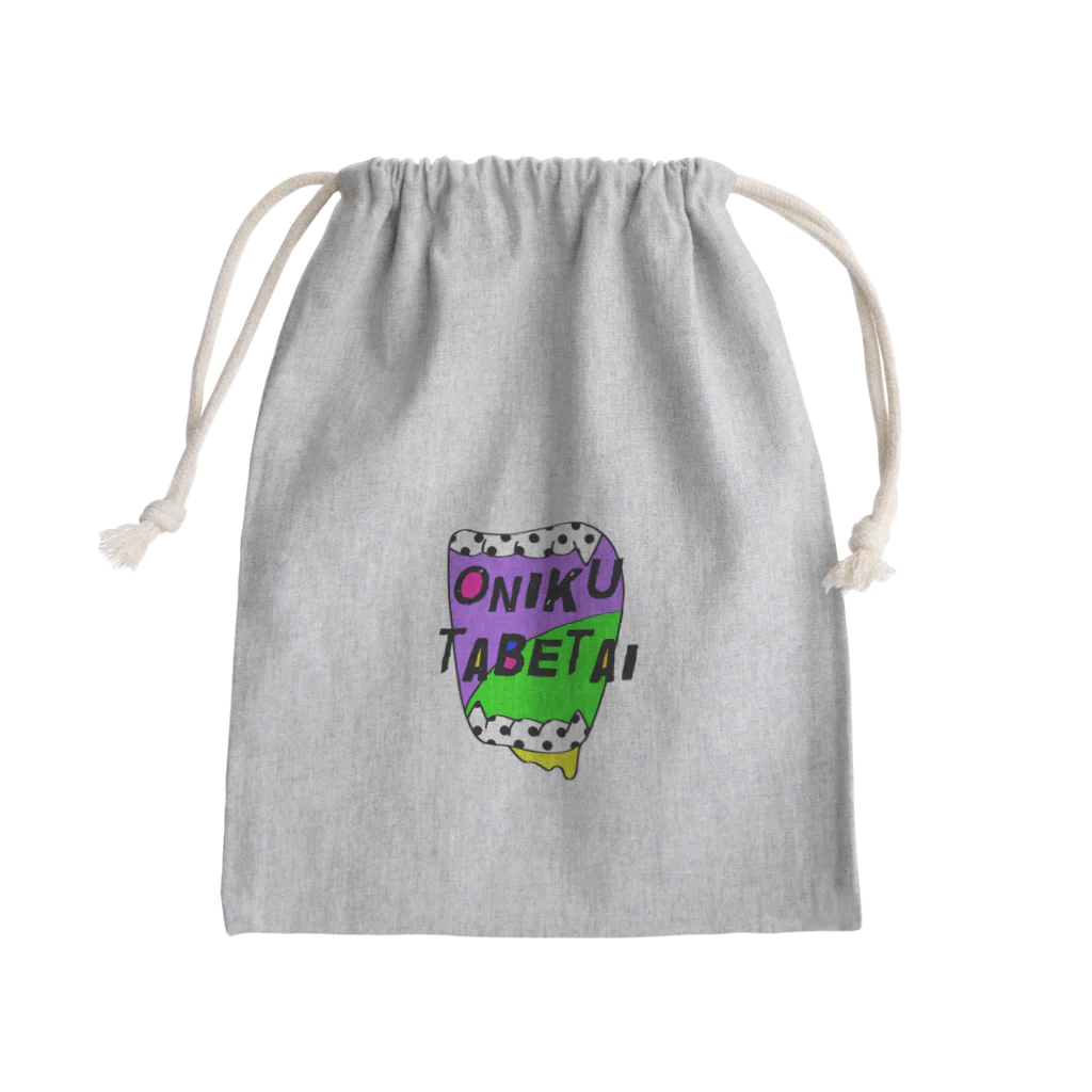 ナオ / CandyLip店のお肉食べたい Mini Drawstring Bag