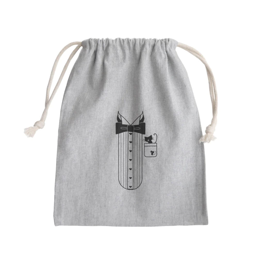 かにゃんクリエイトの猫ドレスシャツ Mini Drawstring Bag