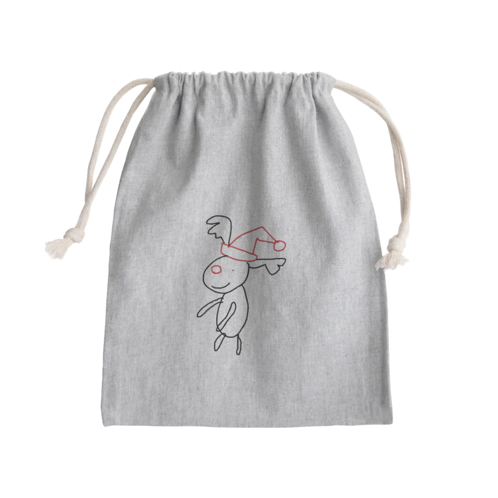 mayの真っ赤なお鼻のヘラジカさん Mini Drawstring Bag