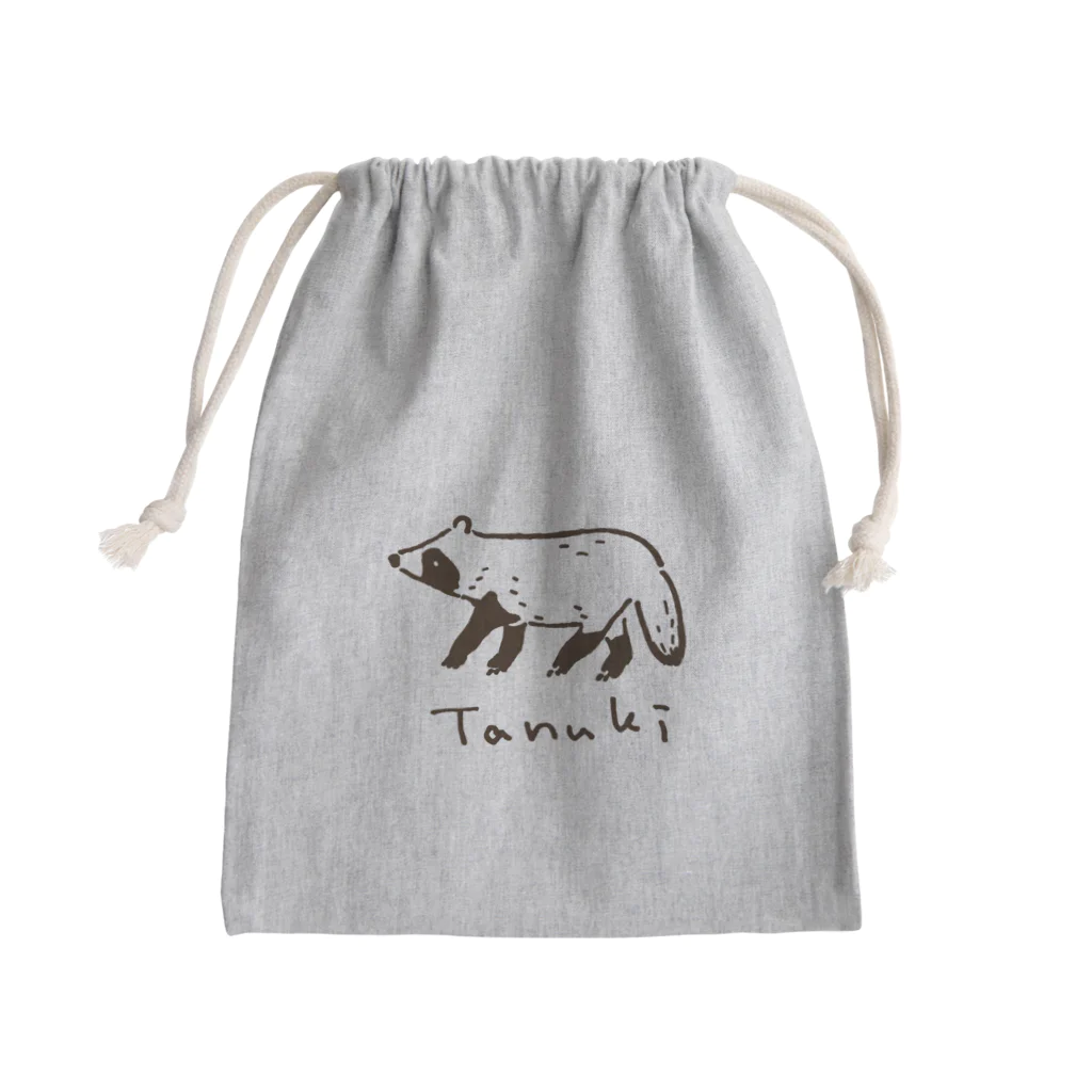 いきものタウンのゆるゆるタヌキ Mini Drawstring Bag