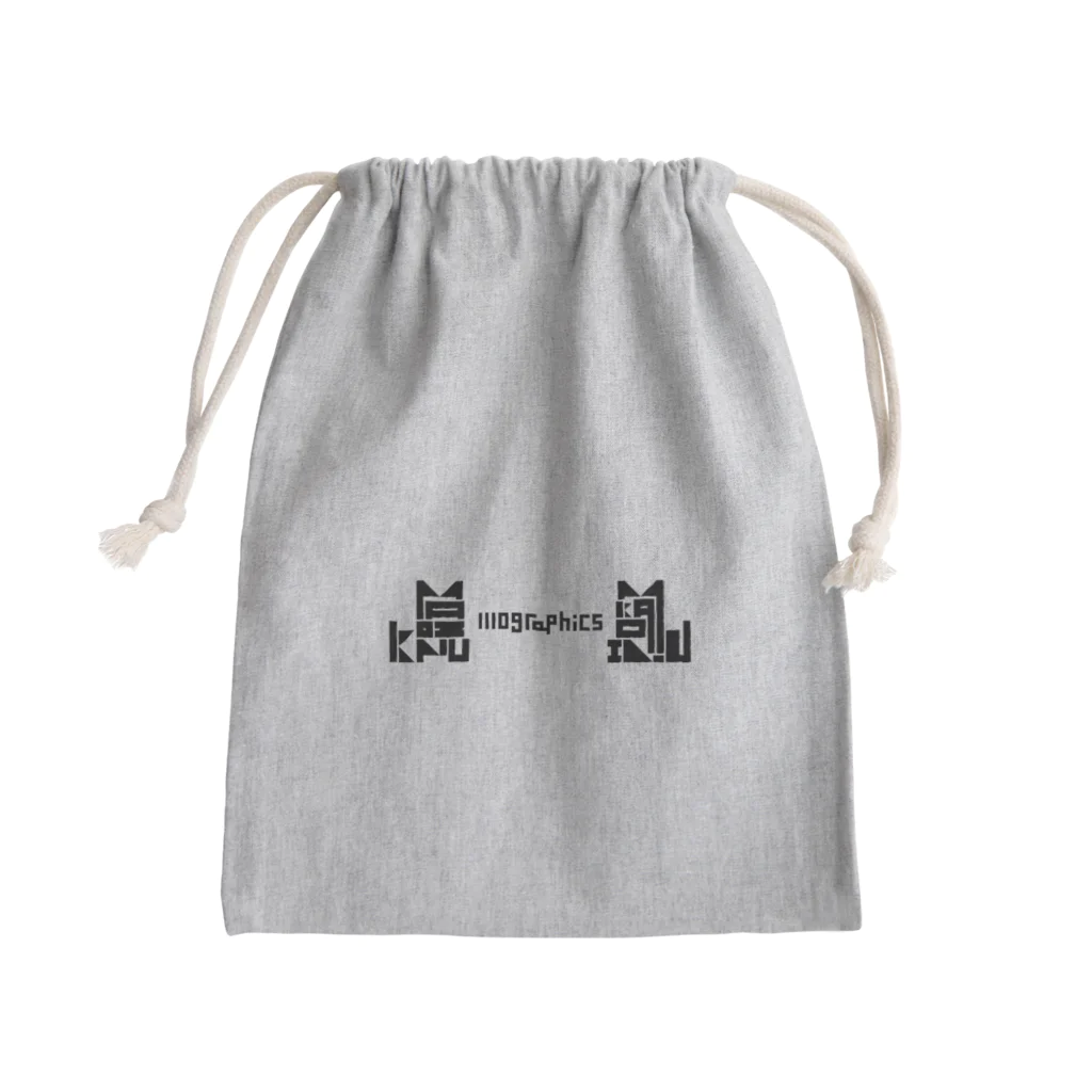 1110graphicsのKOMAINU / 狛犬 Mini Drawstring Bag