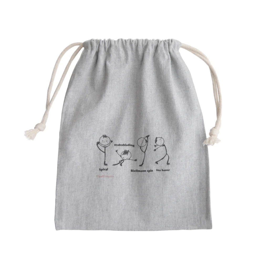 kottymarushopの棒人間君のスケーター Mini Drawstring Bag