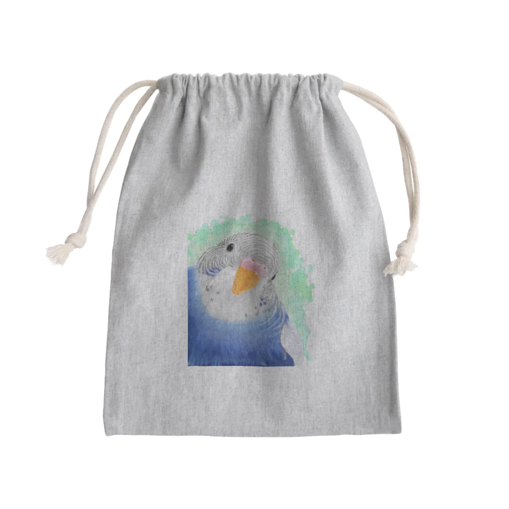 まめるりはことりのセキセイインコ　オパーリン大【まめるりはことり】 Mini Drawstring Bag