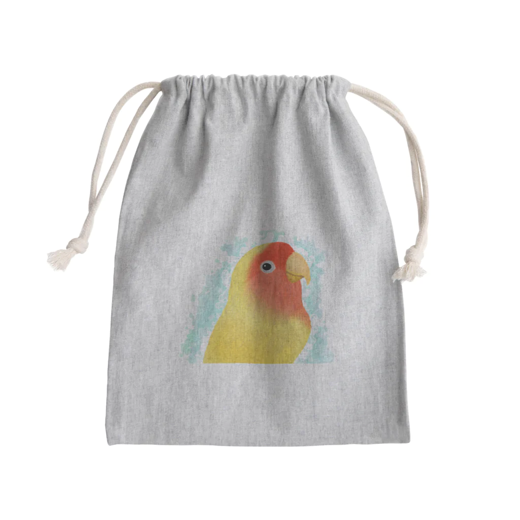 まめるりはことりのほんわかコザクラインコ　ルチノー【まめるりはことり】 Mini Drawstring Bag