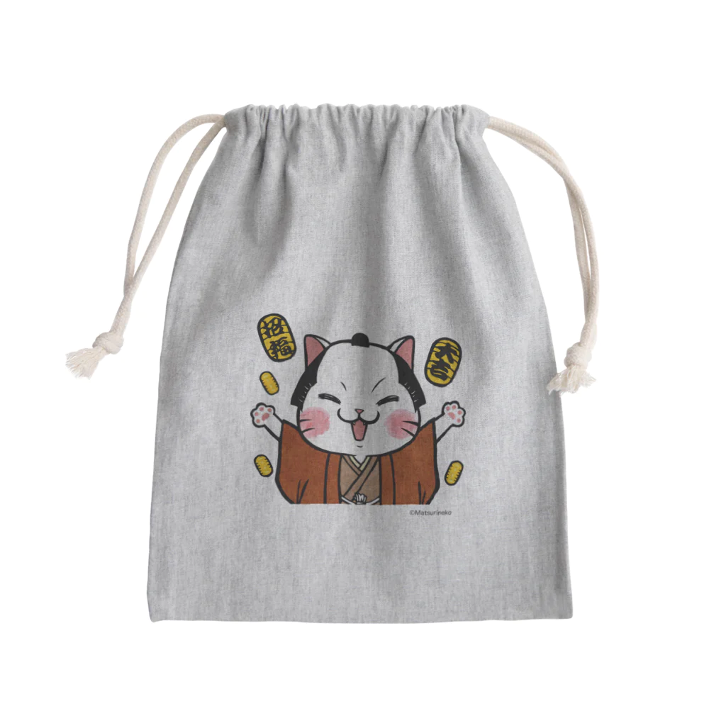 まつり猫ショップの商売繁盛ちょんまげ猫 Mini Drawstring Bag