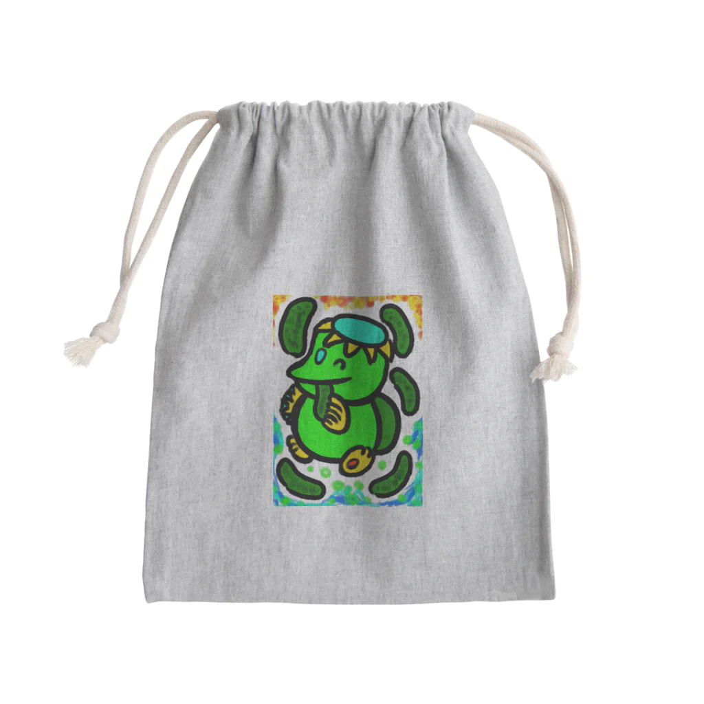 どりほぷの河童のカパーニャ Mini Drawstring Bag