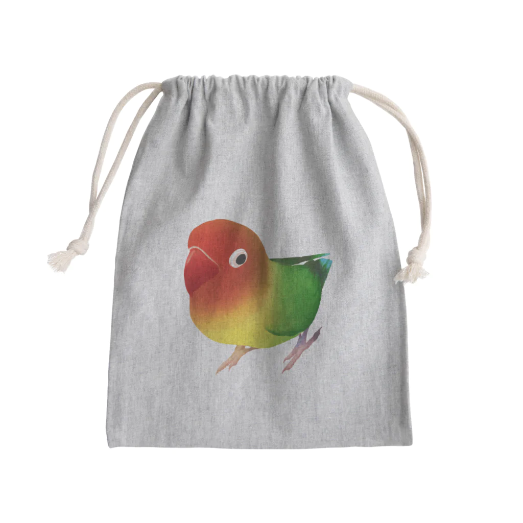 まめるりはことりのボタンインコ　おすましルリゴシボタンインコ【まめるりはことり】 Mini Drawstring Bag