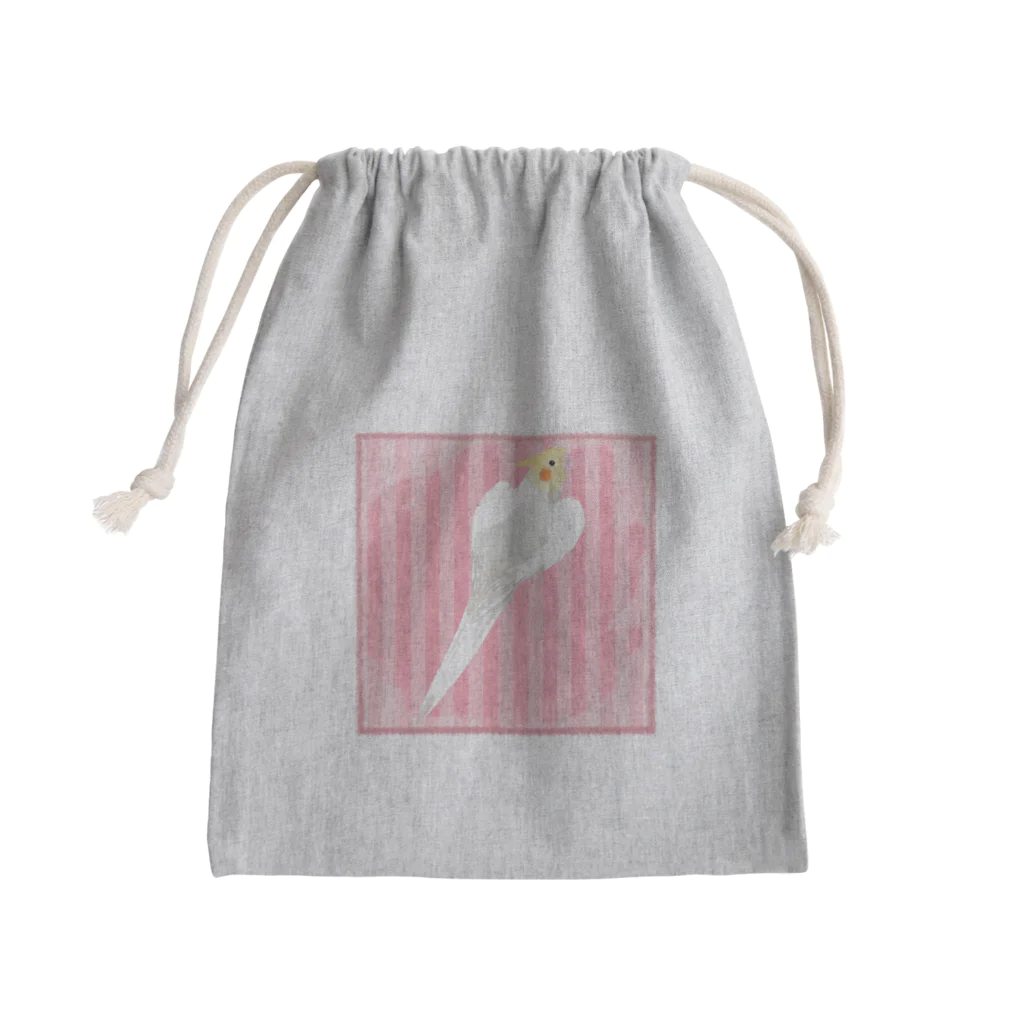 まめるりはことりのオカメインコ　ハートルチノーオカメインコ【まめるりはことり】 Mini Drawstring Bag