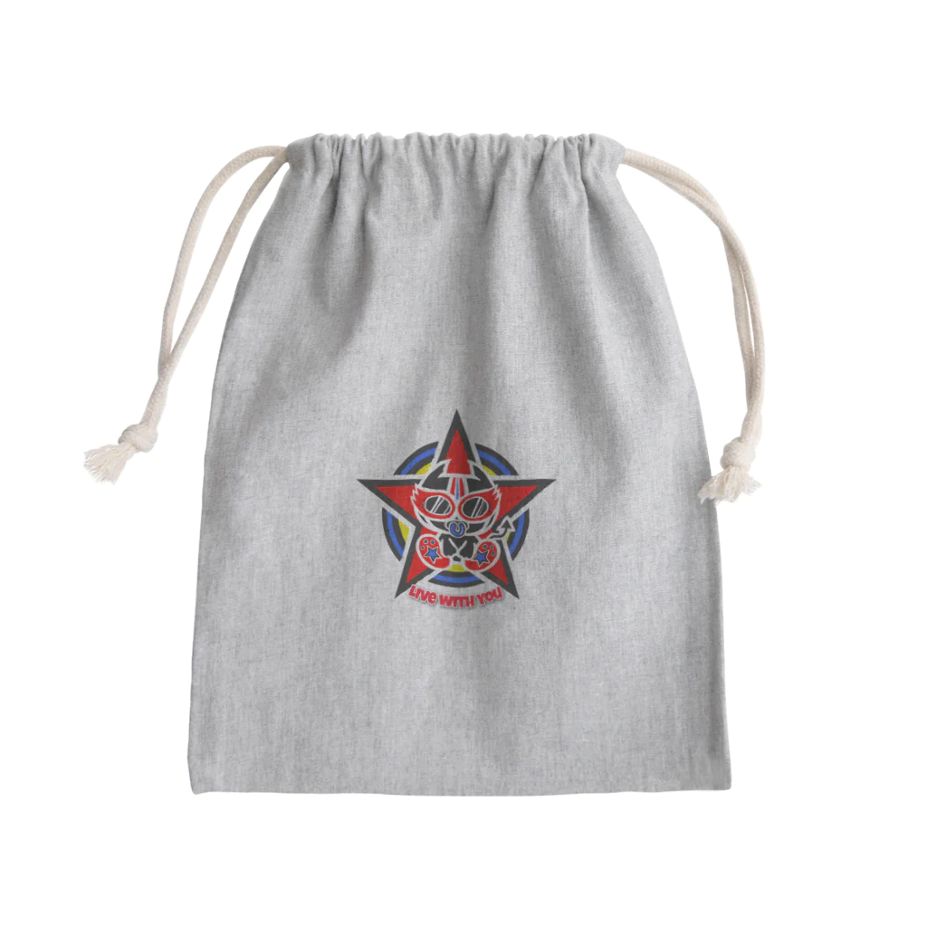 ❤Loveちゃんshop❤のロックンベイベー背面プリントTシャツ Mini Drawstring Bag