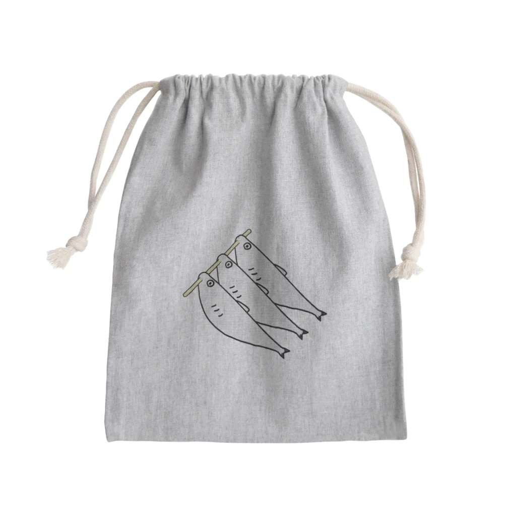 ぺちぺち工房 Pechi Pechi Atelierのししゃも すぺしゃるめすver. Mini Drawstring Bag