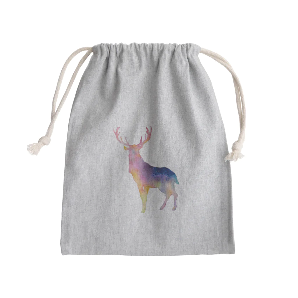 篠山。のシカシルエット Mini Drawstring Bag