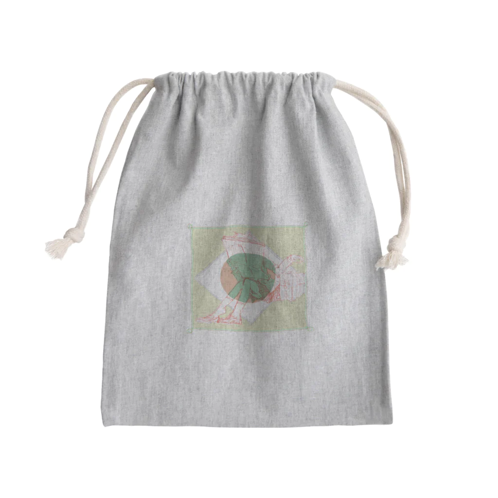 吊の新聞っ子 Mini Drawstring Bag