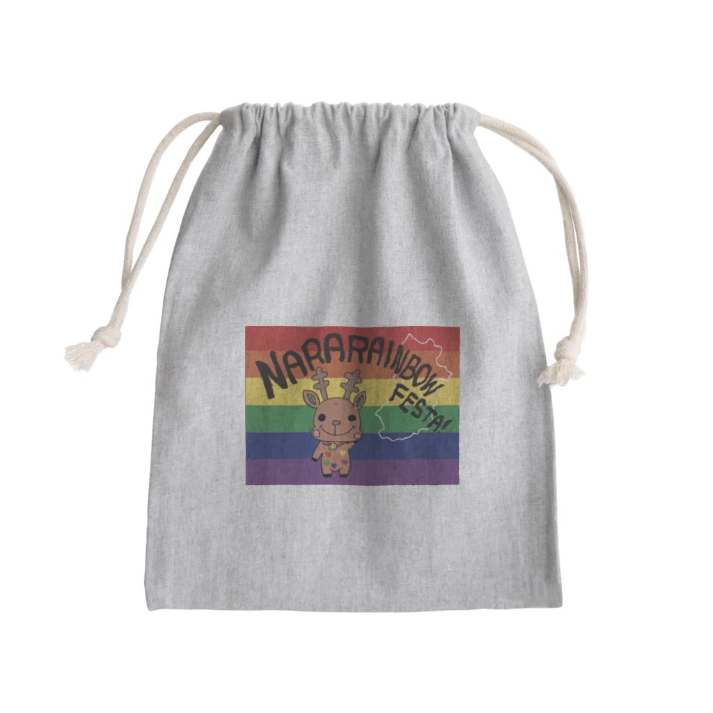 奈良レインボーフェスタ🌈2020/05/31 オンラインで配信予定！の奈良レインボー限定トートバッグ Mini Drawstring Bag