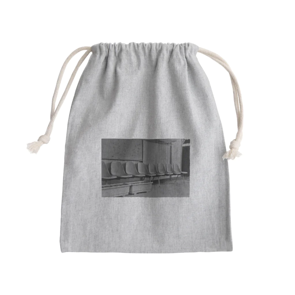 coronblanの廃駅(モノクロ) Mini Drawstring Bag