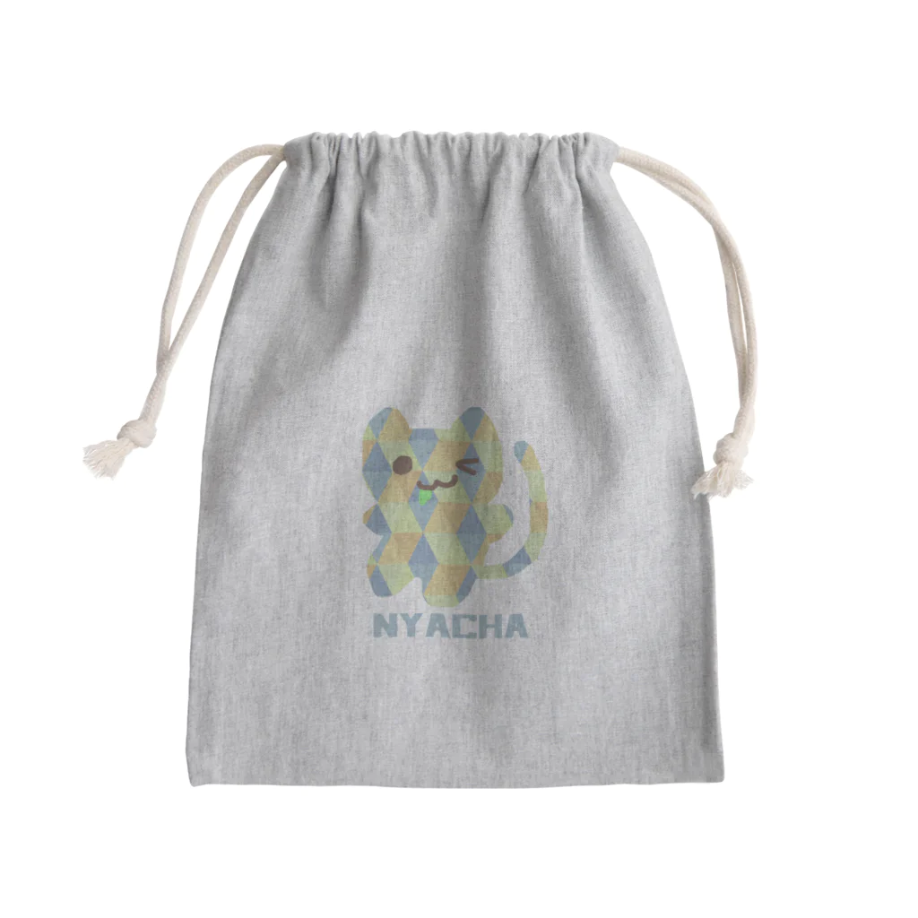 NYACHA&BOOCHAのさんかくガラガラにゃーちゃ、 Mini Drawstring Bag