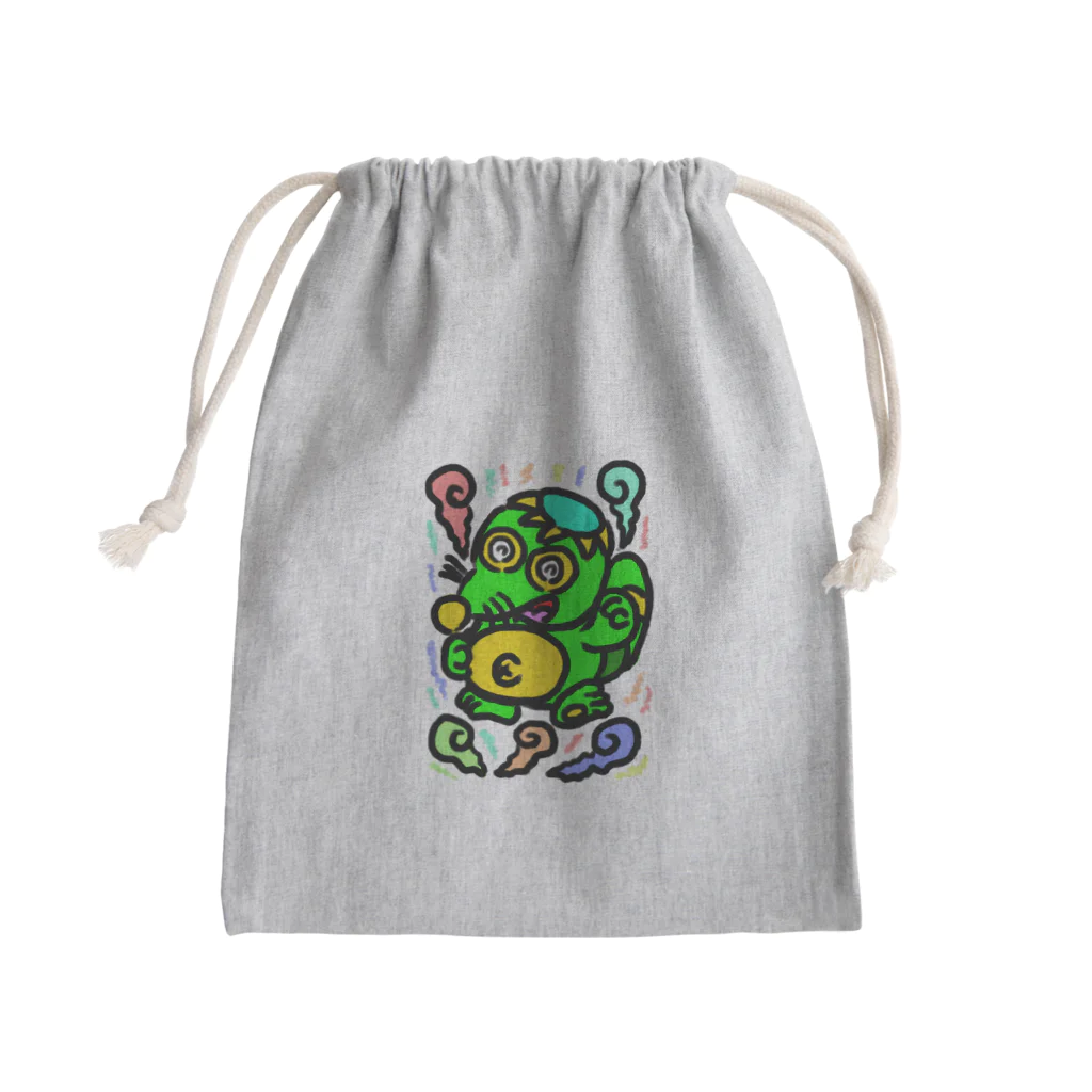 どりほぷの河童のポンゴロウ Mini Drawstring Bag