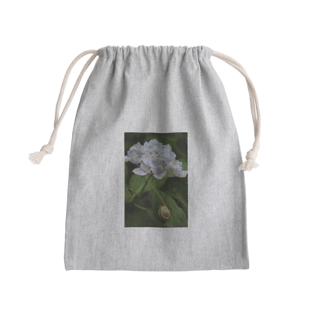 凜@髭団の紫陽花とカタツムリ Mini Drawstring Bag