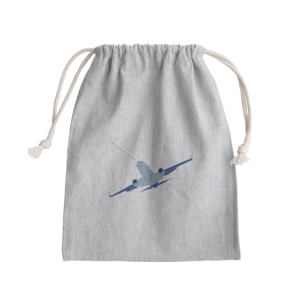 待宵ちゃんの部屋の飛行機と飛行機雲 Mini Drawstring Bag