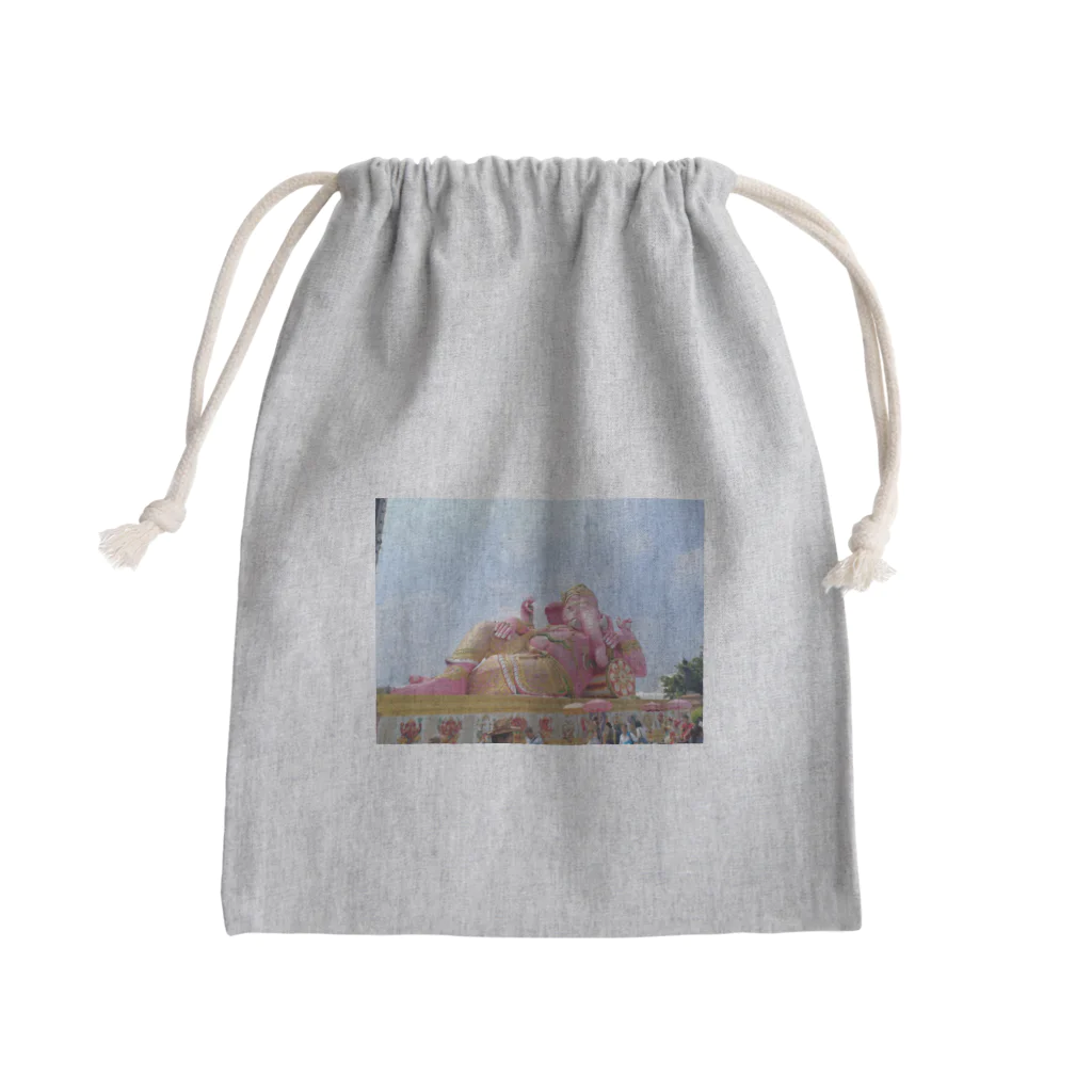 バンコクのプロ忍者のピンクガネーシャ Mini Drawstring Bag