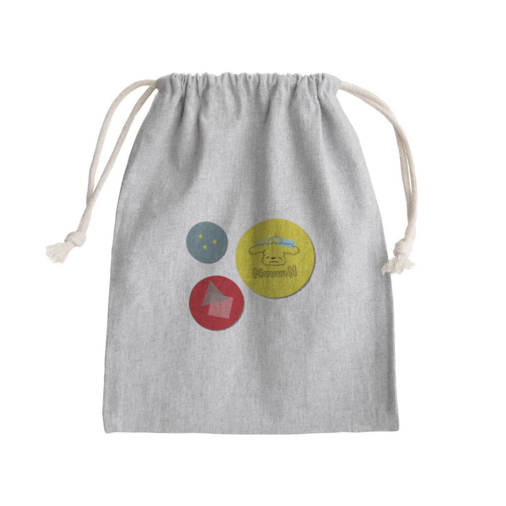 ゆるん屋。のvintage badge NuuuuN！ Mini Drawstring Bag