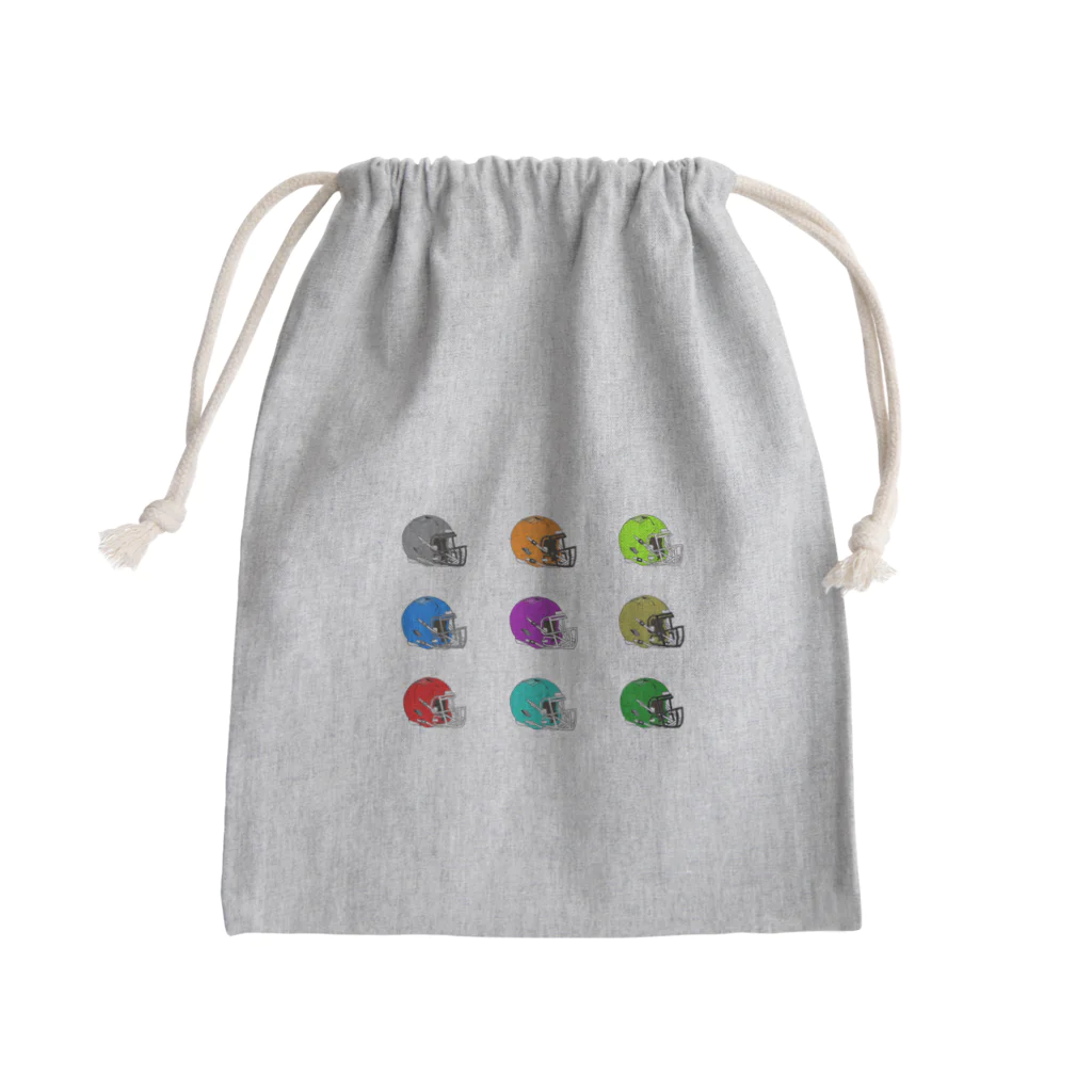 も ん た @もんたnightTVのアメフトヘルメット Mini Drawstring Bag