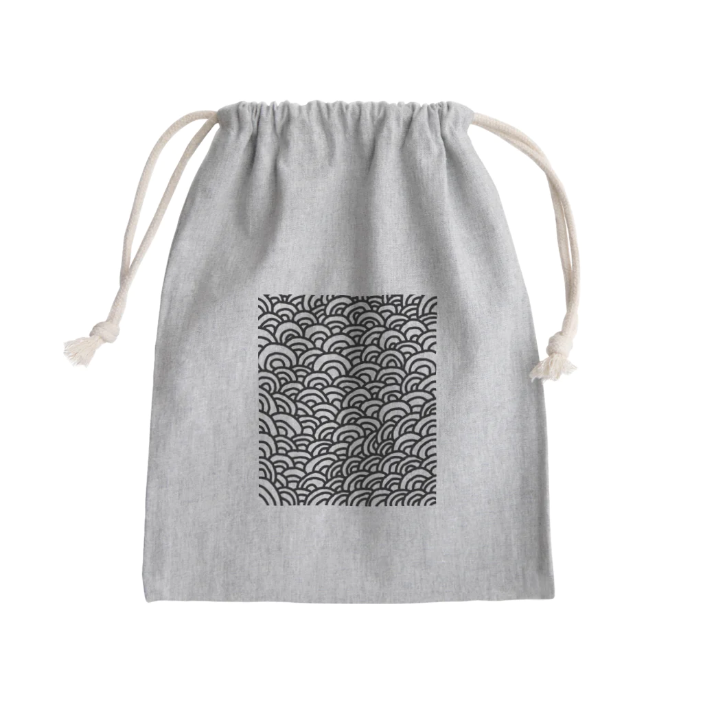 hr29のパターン　波？羽毛？ Mini Drawstring Bag