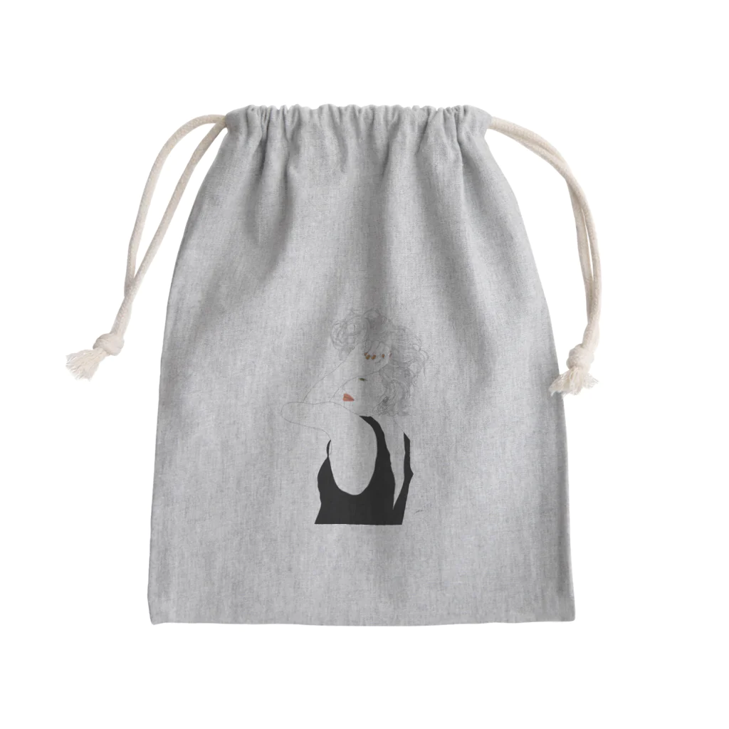imuukiの【imuuki | sae】オレンジリップ Mini Drawstring Bag