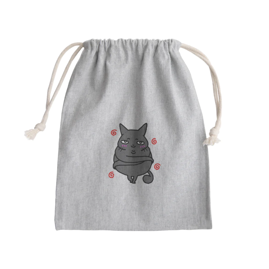 テンちゃん一家の黒猫レイリー2 Mini Drawstring Bag