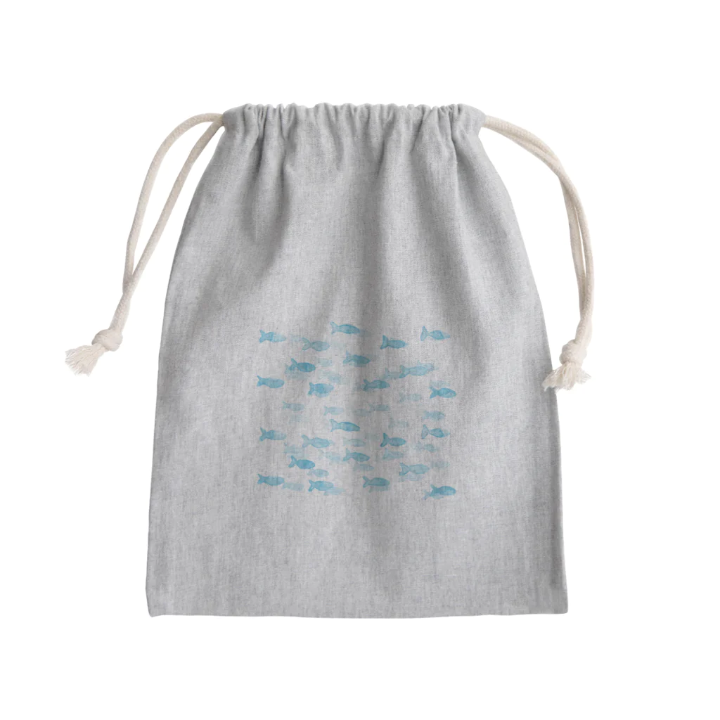 kotyae★roomの青い魚たち Mini Drawstring Bag