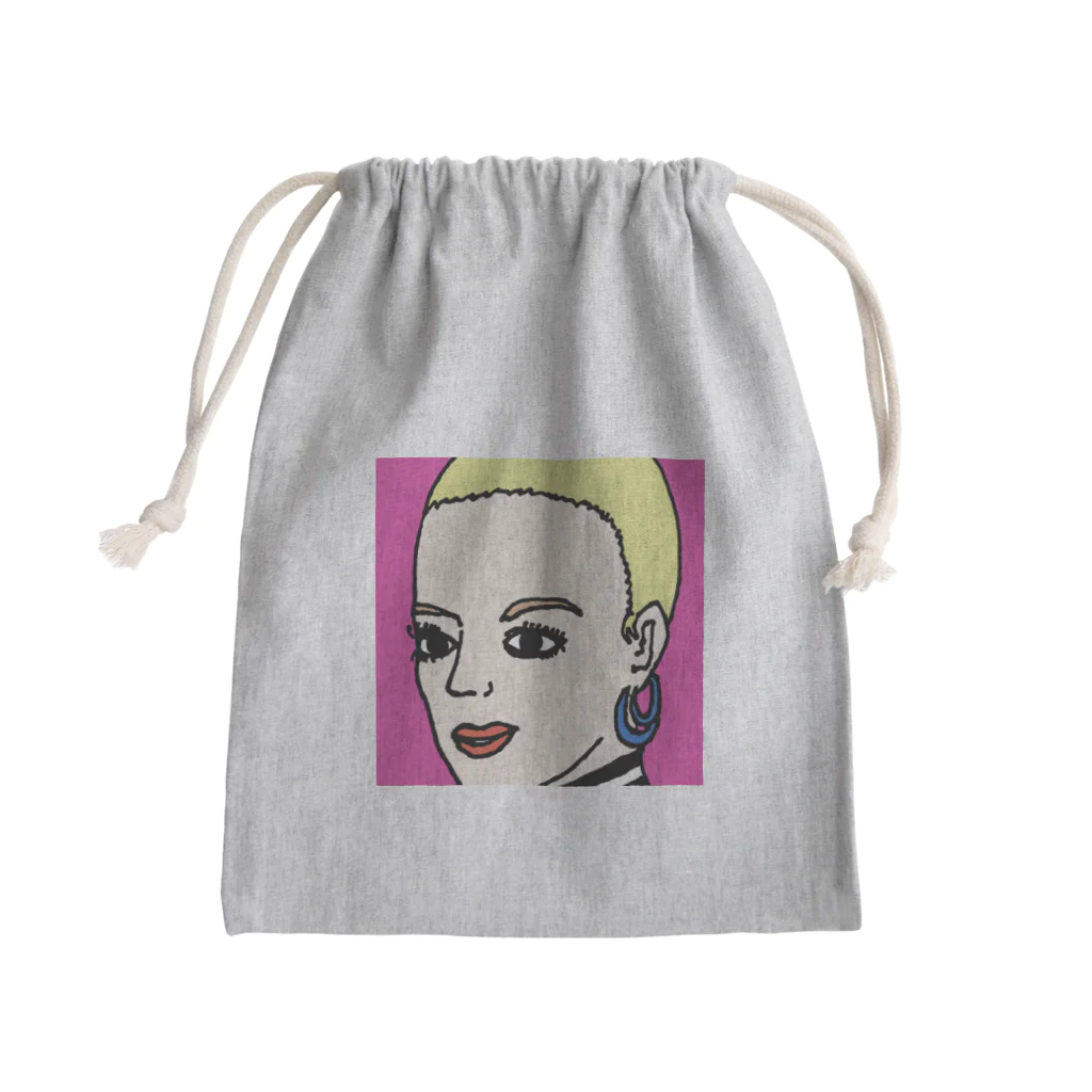 tmkの可愛い女の子 Mini Drawstring Bag