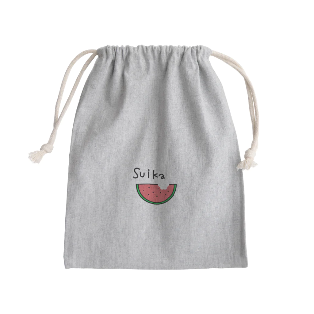 kikiのたべかけのスイカ Mini Drawstring Bag