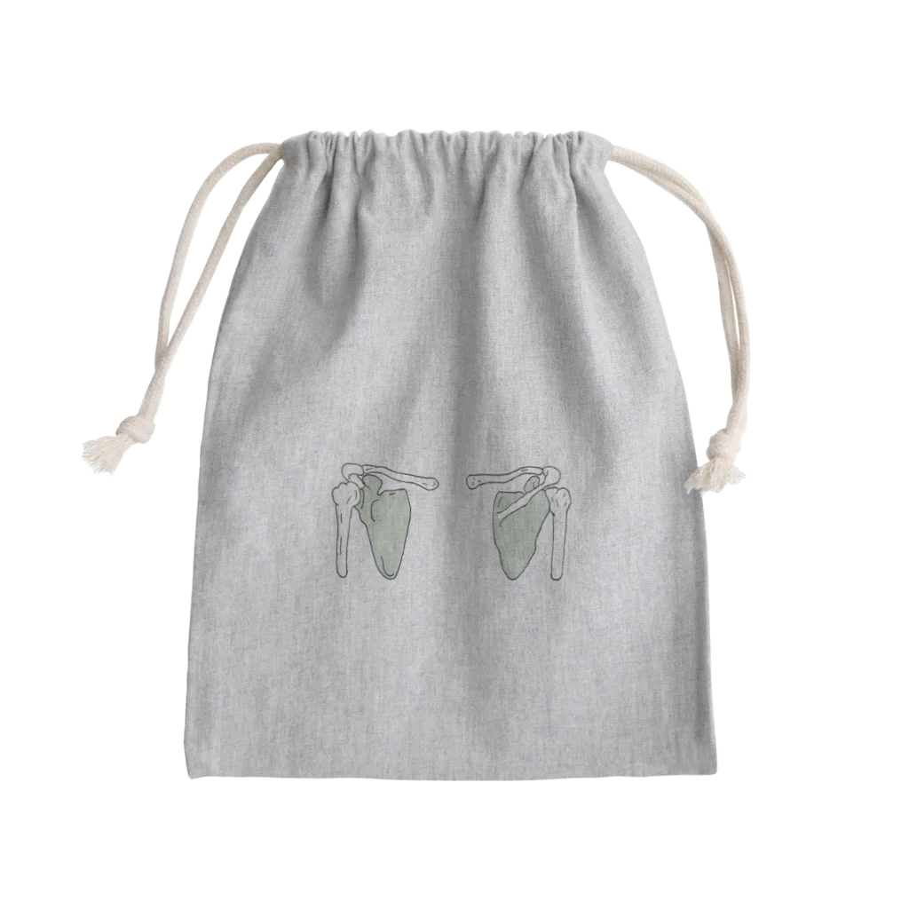 OGNdesignの肩甲骨　骨　NO.21 Mini Drawstring Bag