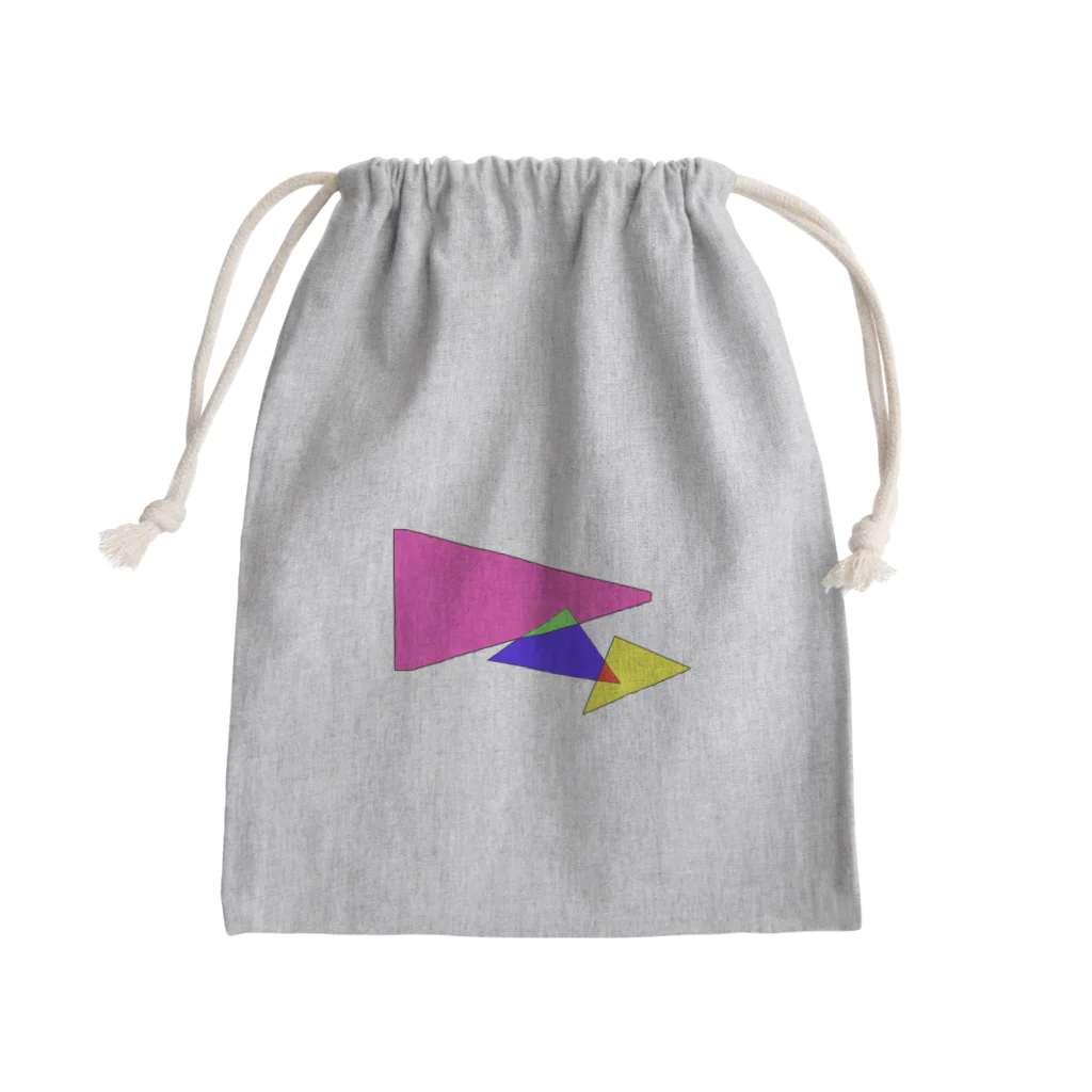 手描きのエトセトラのさんかく Mini Drawstring Bag