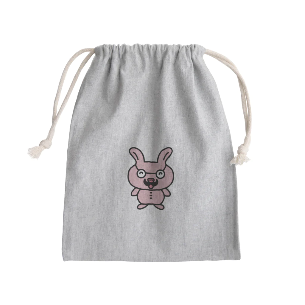 nyanchu08023のおじさんウサギ Mini Drawstring Bag