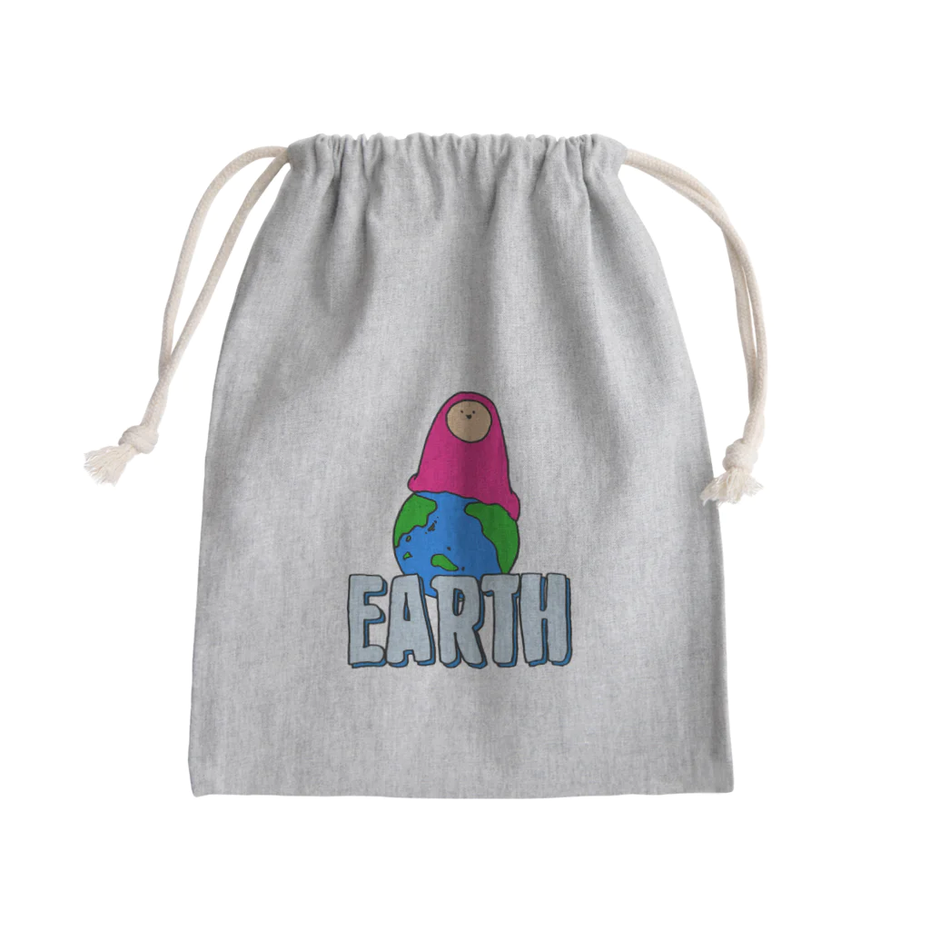 フトンナメクジのEARTH - チキュウ Mini Drawstring Bag