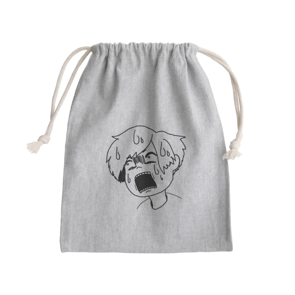 思う屋の焦り顔 Mini Drawstring Bag