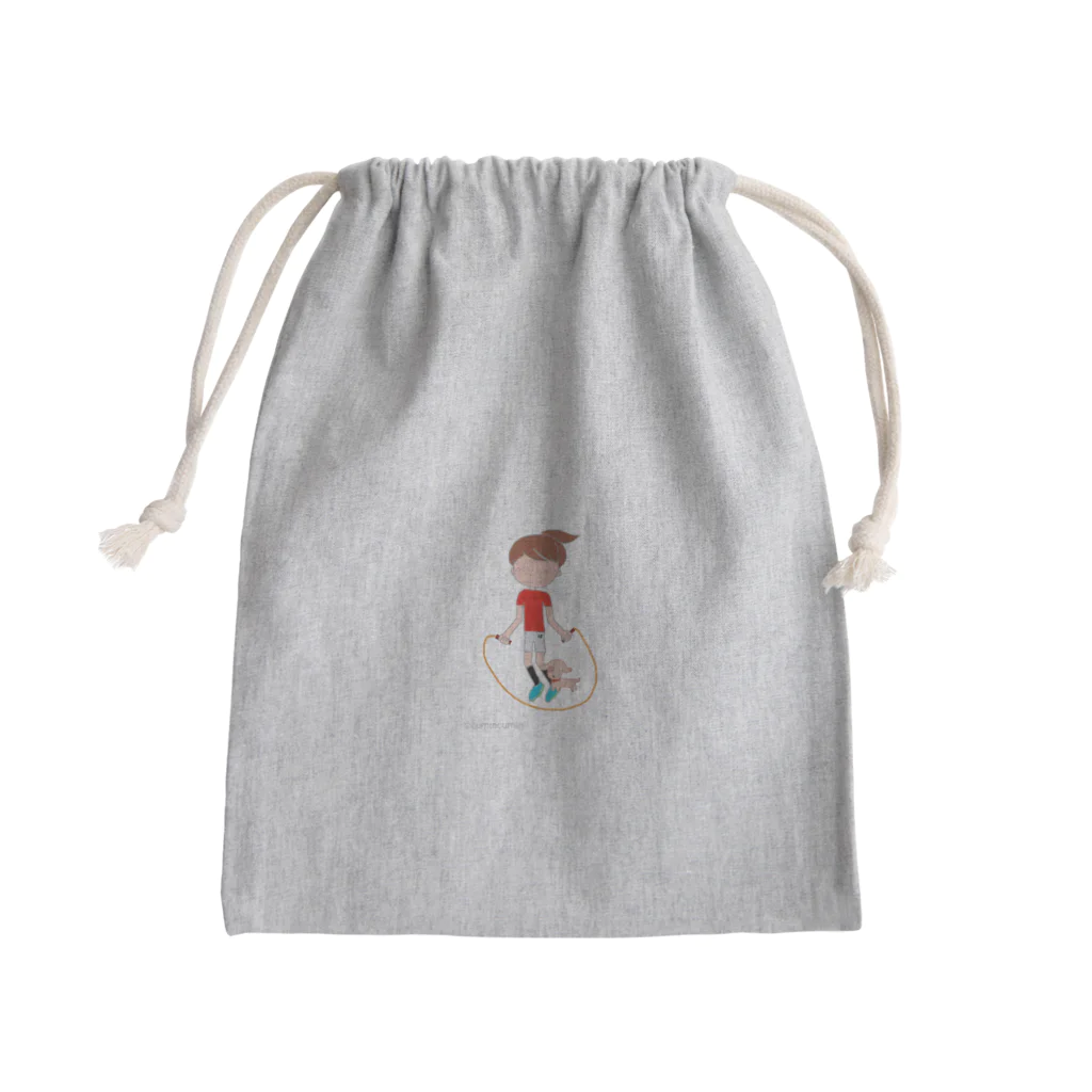 cumincuminの縄跳びアンとワンちゃん Mini Drawstring Bag