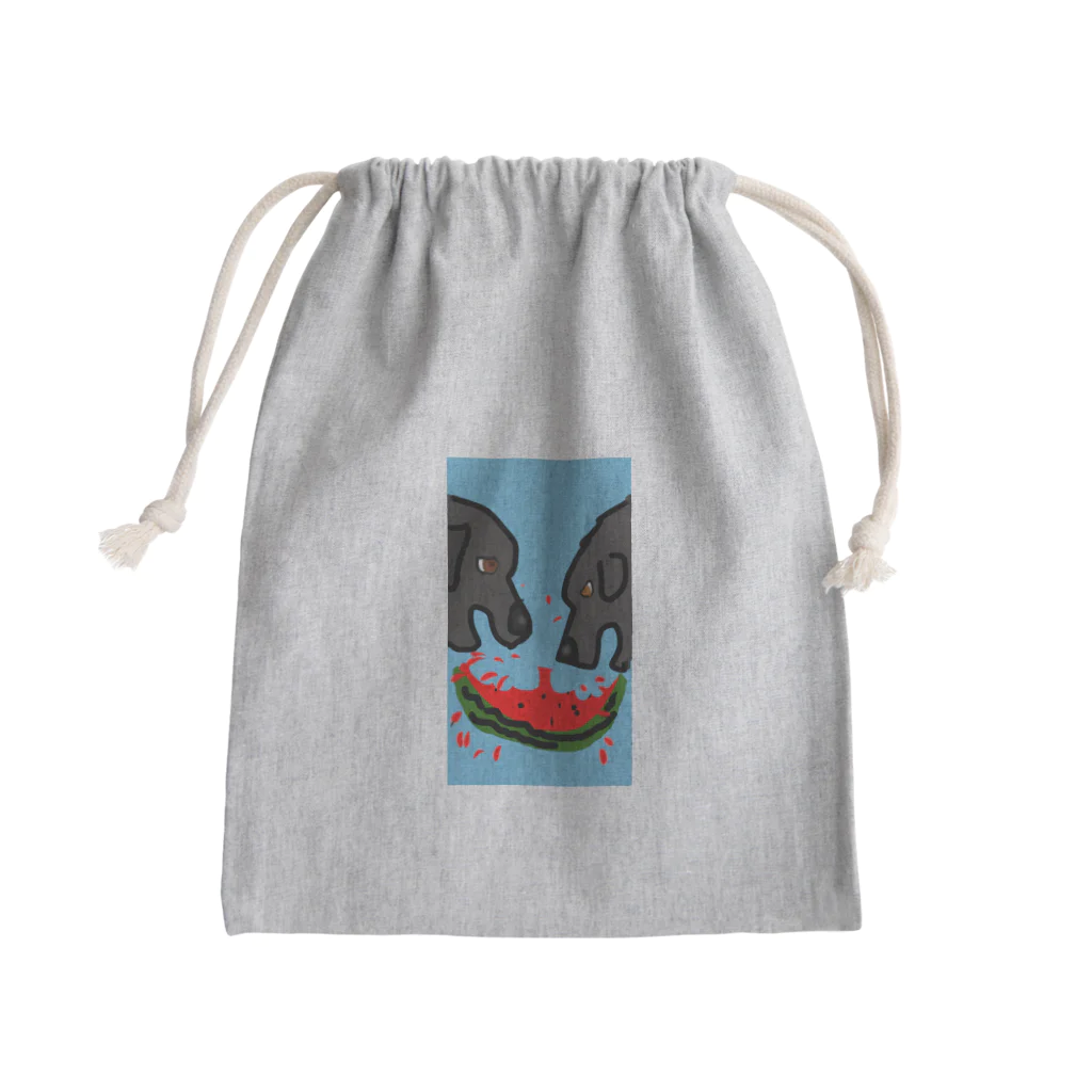 DOGLABの夏　スイカまつり Mini Drawstring Bag