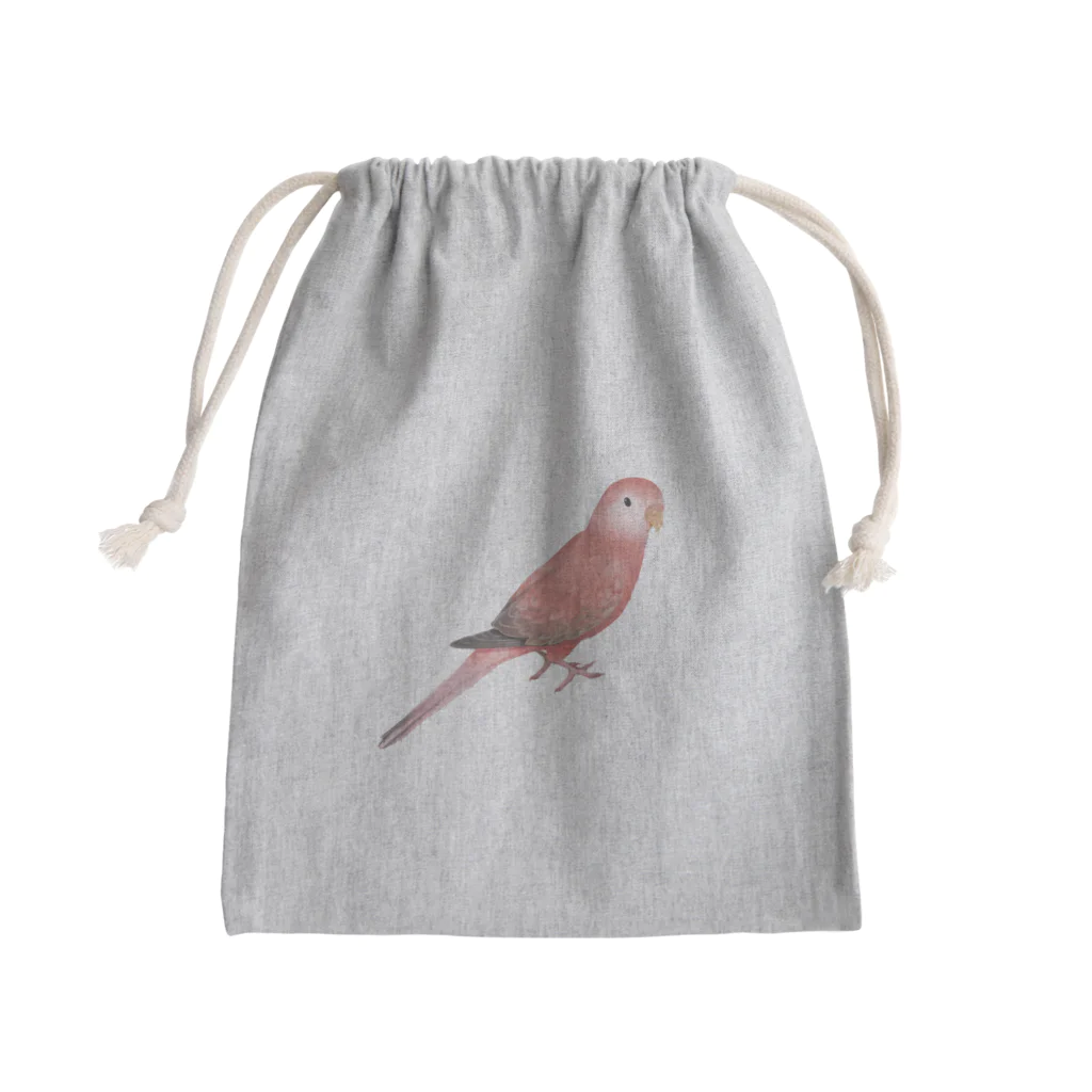 まめるりはことりのアキクサインコ　ピンク【まめるりはことり】 Mini Drawstring Bag