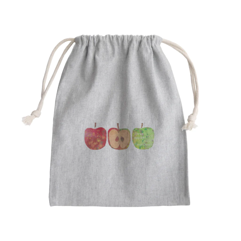 Sugar Ginger CookieのThree apples.No.2 Mini Drawstring Bag