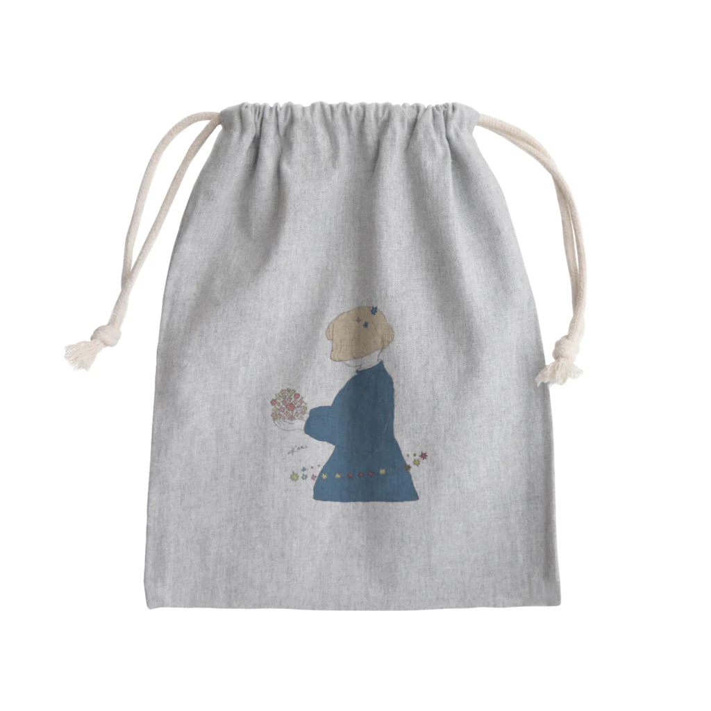 maichogoriの蒼 Mini Drawstring Bag