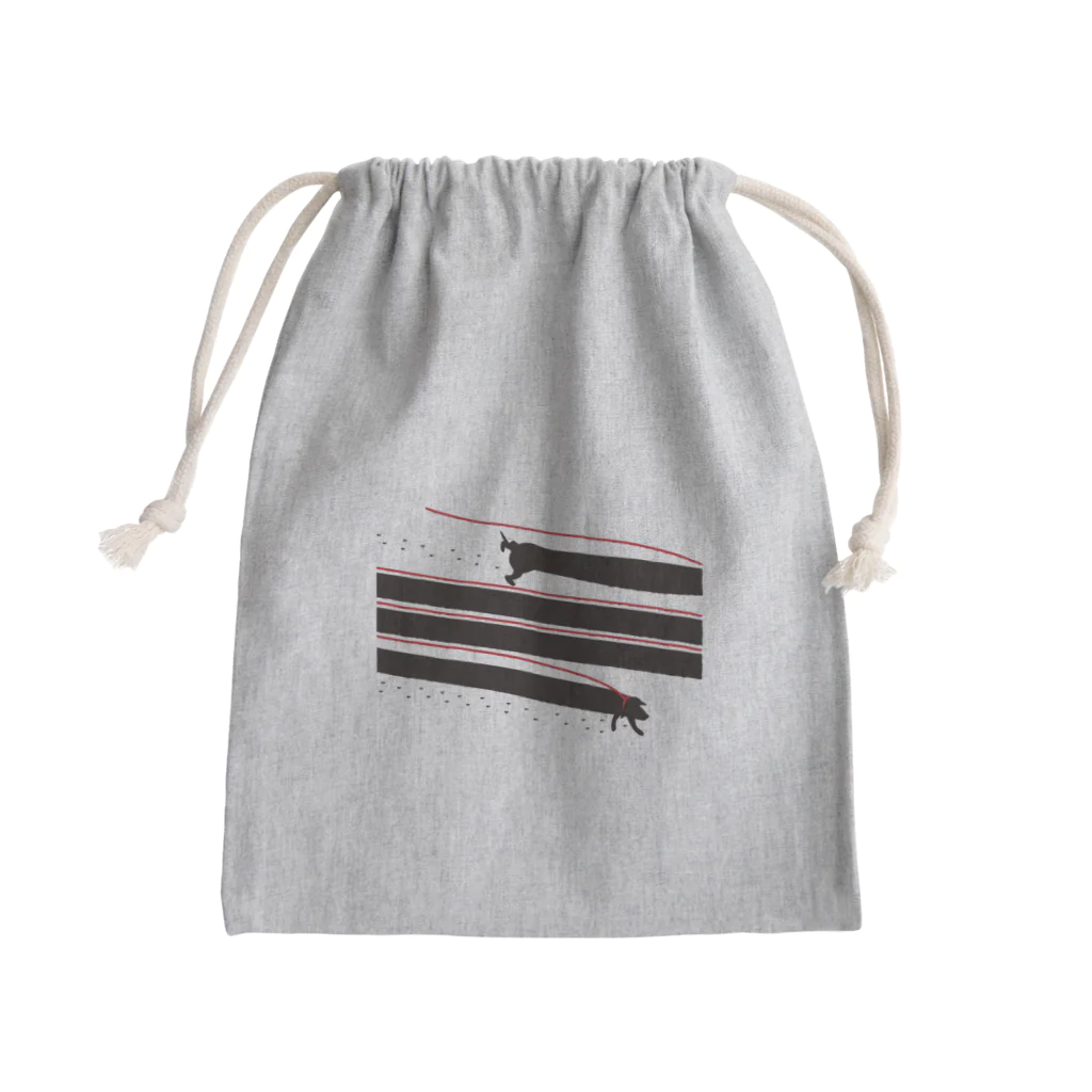 AURA_HYSTERICAのWalking_My_Dog Mini Drawstring Bag